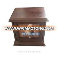 China manufacturer pet cremation urn wooden pet dog coffin